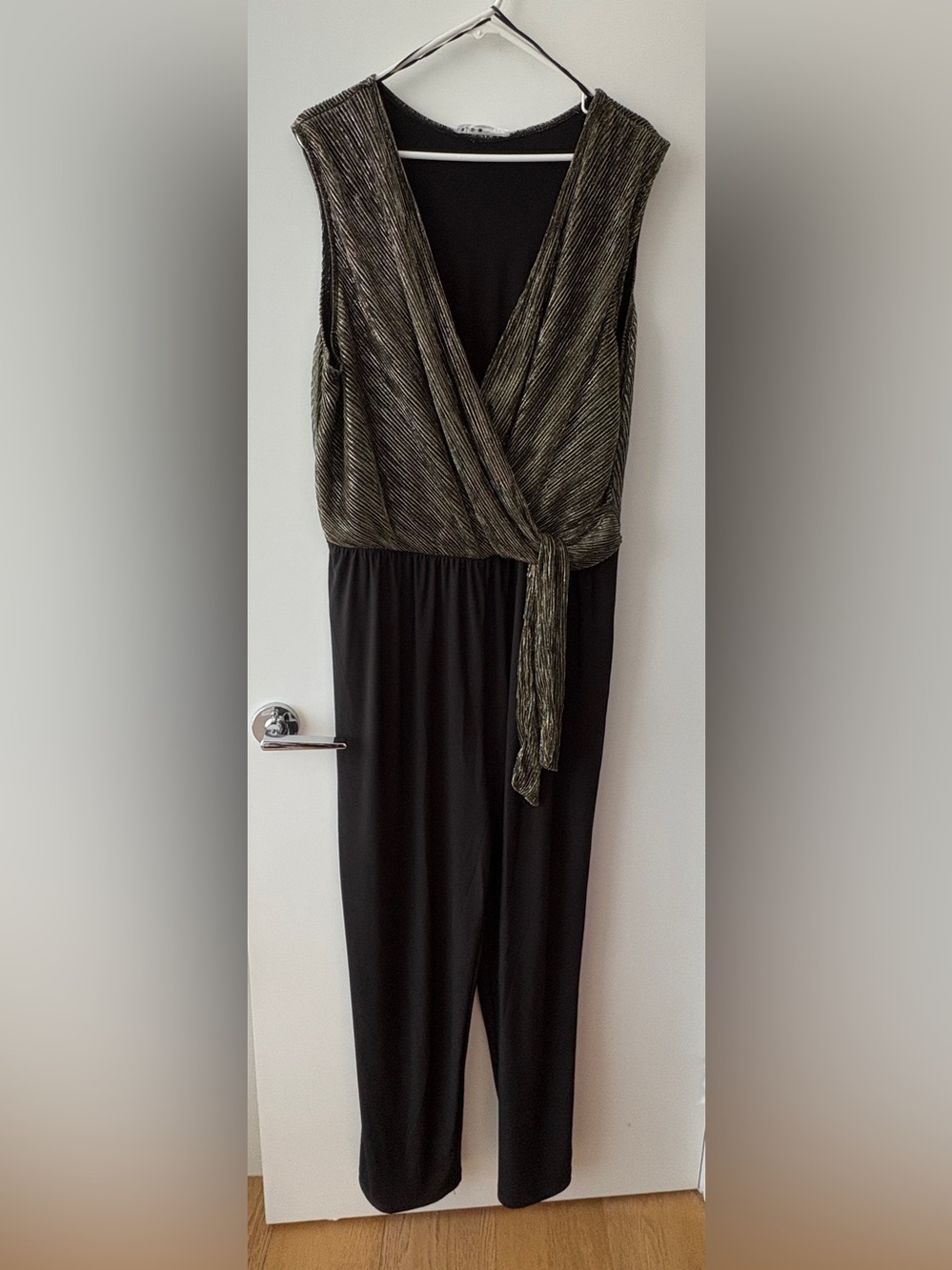 NWT Cleo Gold & Black one piece Pantsuit Jumpsuit